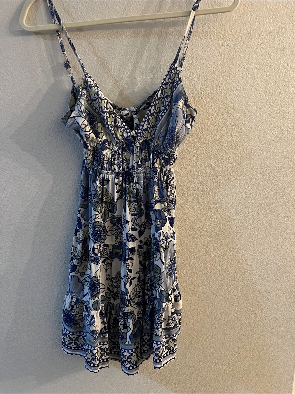 Angie Blue and White Floral Mini Dress